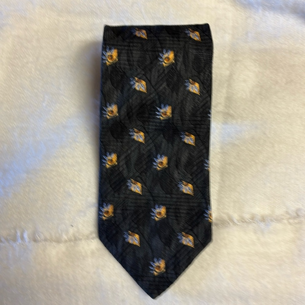 Robert Talbott Nordstrom Best of Class Silk Tie Black Gold Spotted Design New